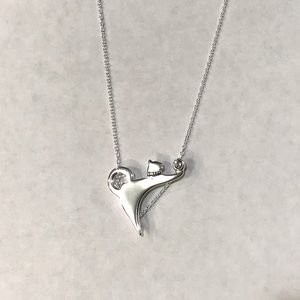 ✅🆕Sterling silver sliding cat pendant